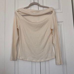 LNA off the shoulder open neck sweater medium